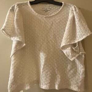 Cream Knit Women Pullover Top